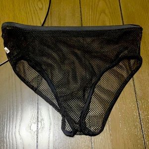 Black Mesh Swimsuit Coverup Bottom (Size L)